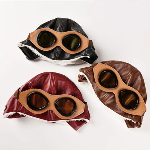 UUYYEO Kids Pilot Hat with Earflaps - Warm Winter Cap for Boys Girls