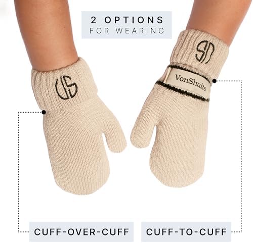 Cute Merino Wool Gloves for Kids Toddlers