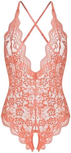 Womens V-Neck Embroidered Cut-Out Chemise with Lace neckline Stylish Comfortable