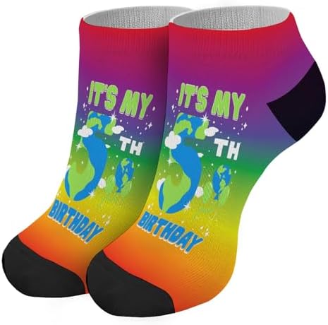 5th Birthday Socks for Kids and Adults with Earth Day Message