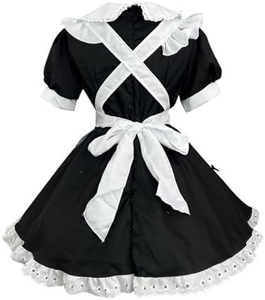 Exclusive Anime Halloween Costume maid uniform with apron for Women