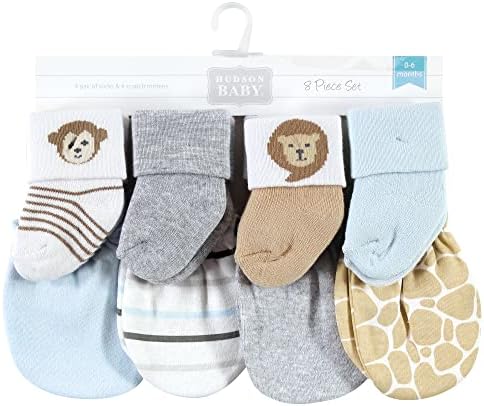 Perfect Newborn Gift - Hudson Baby Baby Girl Socks Mittens Set