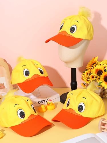 Geyoga 4-Pack Funny Rubber Duck Hats