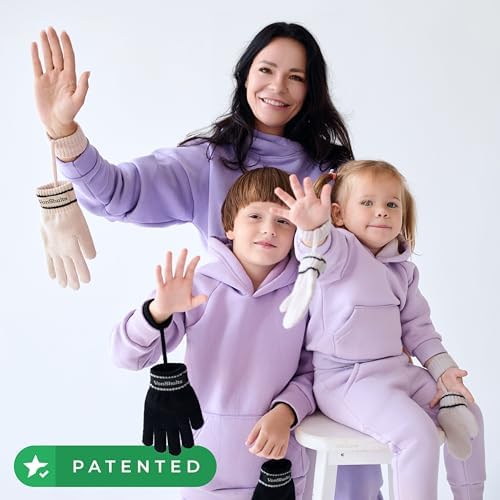Warm Stylish Merino Wool Winter Gloves for Kids Toddlers