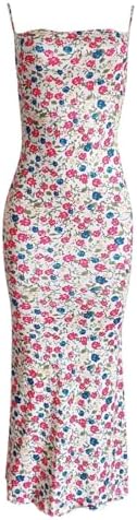 Floral Checked Maxi Dress for Women - Bridesmaid Graduation