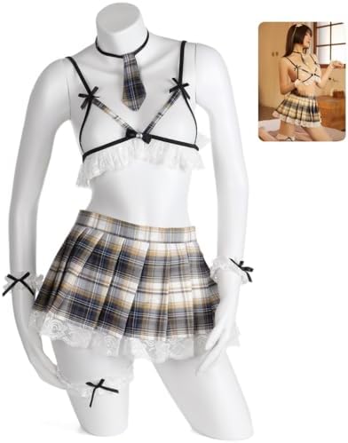 Sleek Plaid Schoolgirl Outfit for Cosplay
