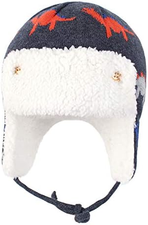 Zando Sherpa Lined Warm Fleece Pilot Hat Set for Baby