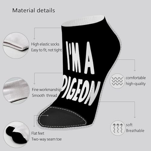 Im A Pigeon Boys Crew Socks No Show Socks