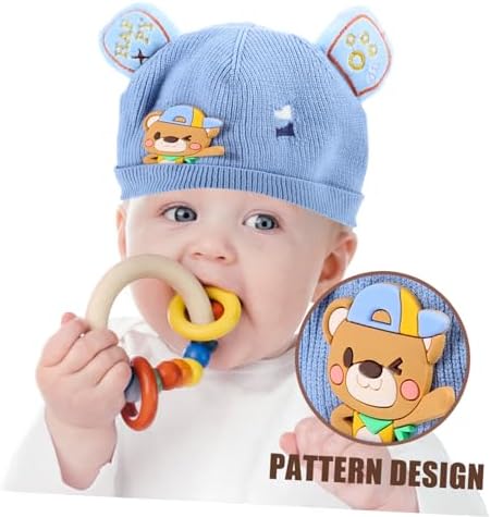 Cute Bear Knitted Hat for Boys Autumn Winter