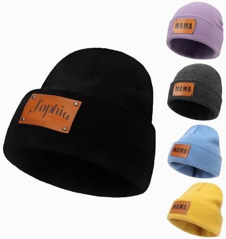 Custom Baby Beanie with Name - toddlers winter hat for boys and girls