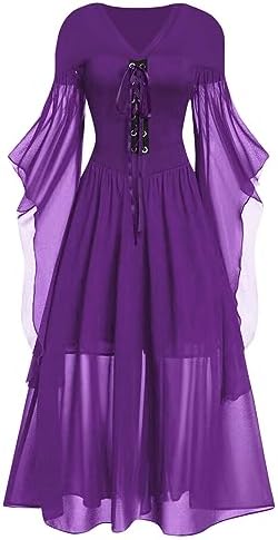Gothic Punk Boho Gown Halloween Christmas Costumes for Women