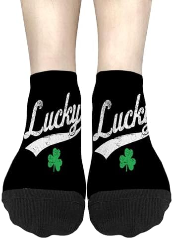Lucky Bruhs Boys St Patricks Day shamrock athletic socks