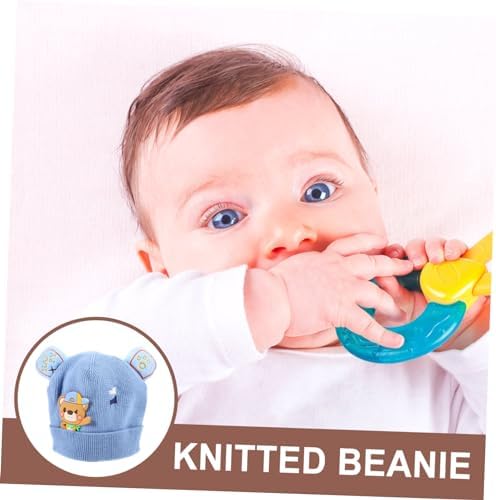 Cute Bear Knitted Hat for Boys Autumn Winter