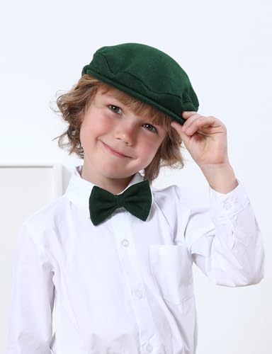 AJ DESIGN Baby Boy Driver Cap Set Newsboy Bow Tie 3M-8Y