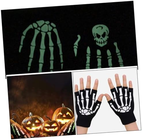 Ipetboom Spooky Skeleton Gloves Halloween cosplay