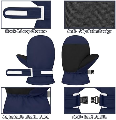 QIKQIK Toddler Waterproof Mittens