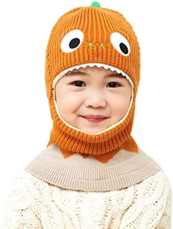 Furry dinosaur baby hats warm cozy for winter