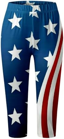 American Flag Patriotic Denim Leggings for Women