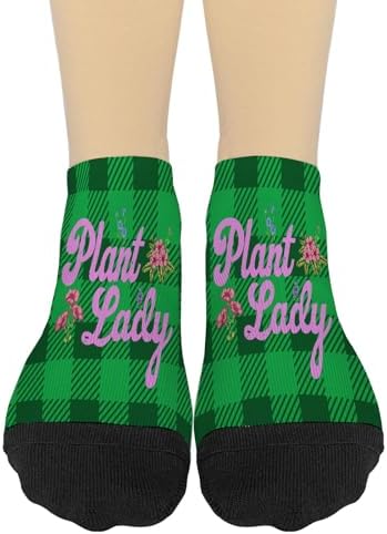 Plant Lady Mens Ankle Dress Socks Unique Design Comfortable and Perfect Gift