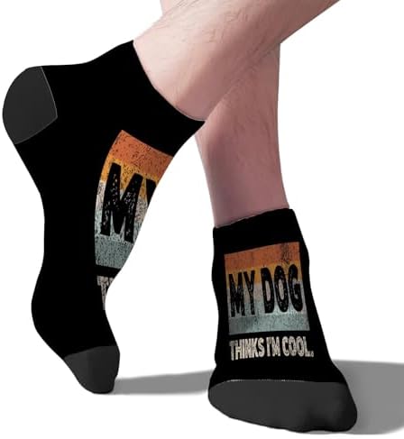 My Dogs Thinks Im Cool Boys Crew Socks Liner Sock Low Cut