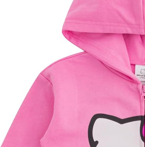 Cute Hello Kitty Girls Zip-Up Hooded Sweatshirt for Toddler Baby