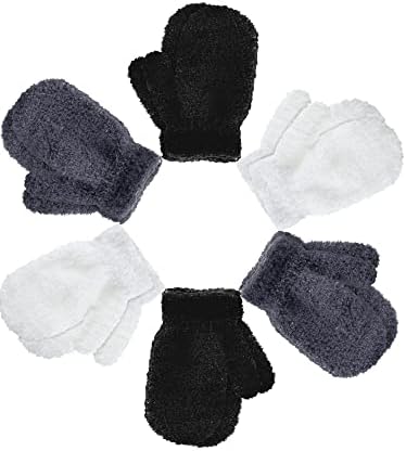 Geyoga 6 Pairs Toddler Winter Mittens