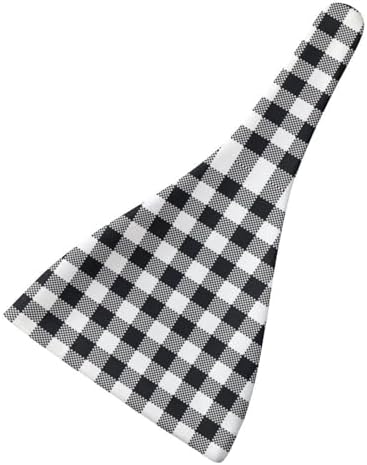 Plaid Black and White Baby Newborn Beanie Hat Set