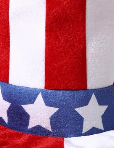 COSLAND 4th of July American Flag Top Hat for Kids