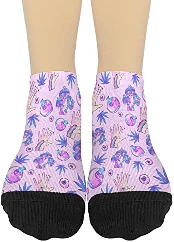 Devor Boys Crew Socks - Funny Mushrooms Invisible Liner