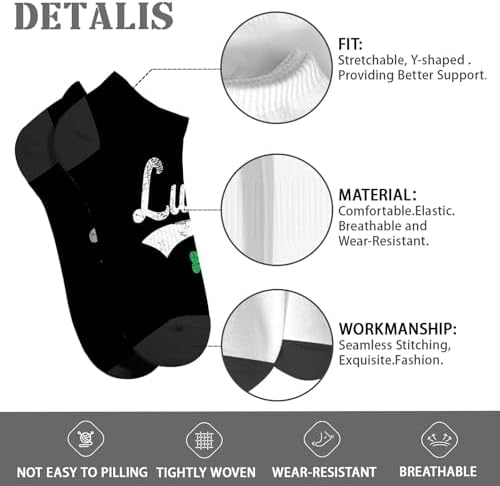 Lucky Bruhs Boys St Patricks Day shamrock athletic socks