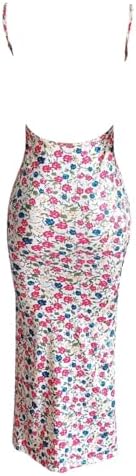 Floral Checked Maxi Dress for Women - Bridesmaid Graduation