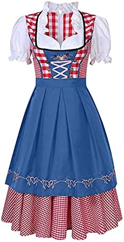 OVG Halloween Womens German Dirndl Dress Cosplay Costume - Bavarian Oktoberfest impressed