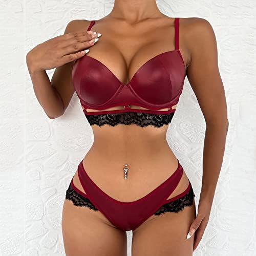 Bodysuit for Women Lace Chemise Babydoll Nightgown Set with Garter Bustier