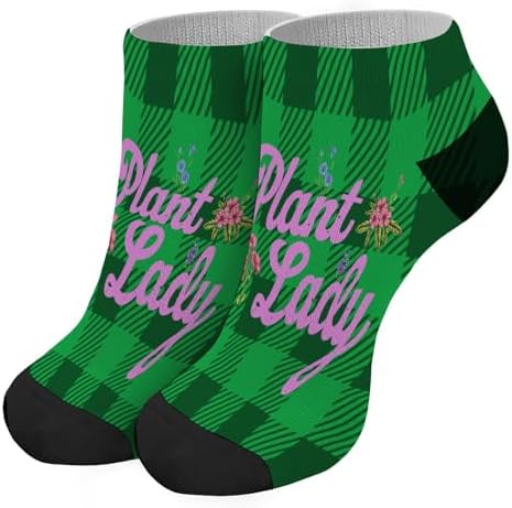 Plant Lady Mens Ankle Dress Socks Unique Design Comfortable and Perfect Gift