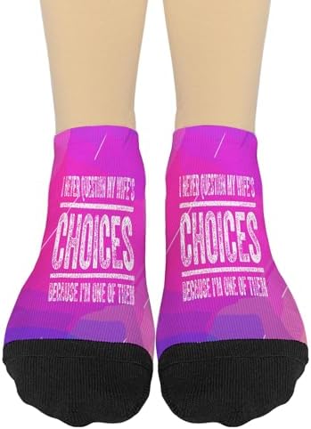 Cheerful Humorous I Never Question My Wifes Choice Mens Kawaii Socks