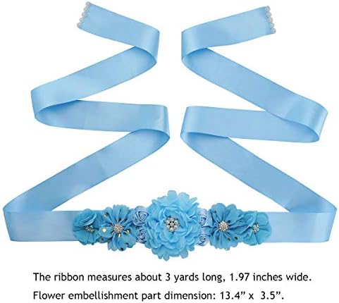 Maternity Sash Belt with Rhinestone Pearls - Elegant believes for Maternity Events