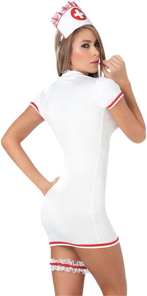 NaRHbrg Womens Nursing Cosplay Lingerie Set