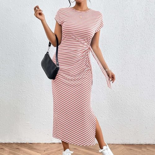 Striped Printed Fall Dress for Women