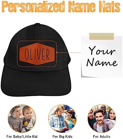 Personalized Toddler Baseball Cap with Leather Patch
