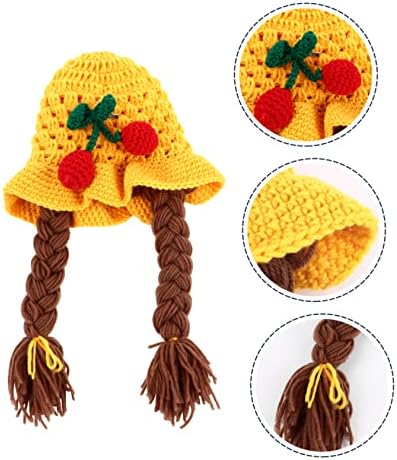 Didiseaon Knitted Cherry Pattern Winter Hat for Boys and Girls