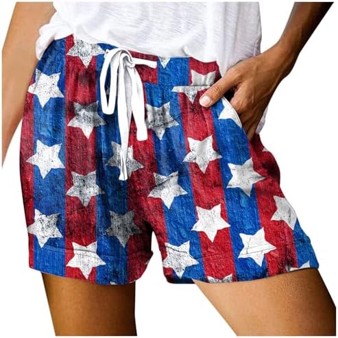 Patriotic Design Womens Denim Shorts