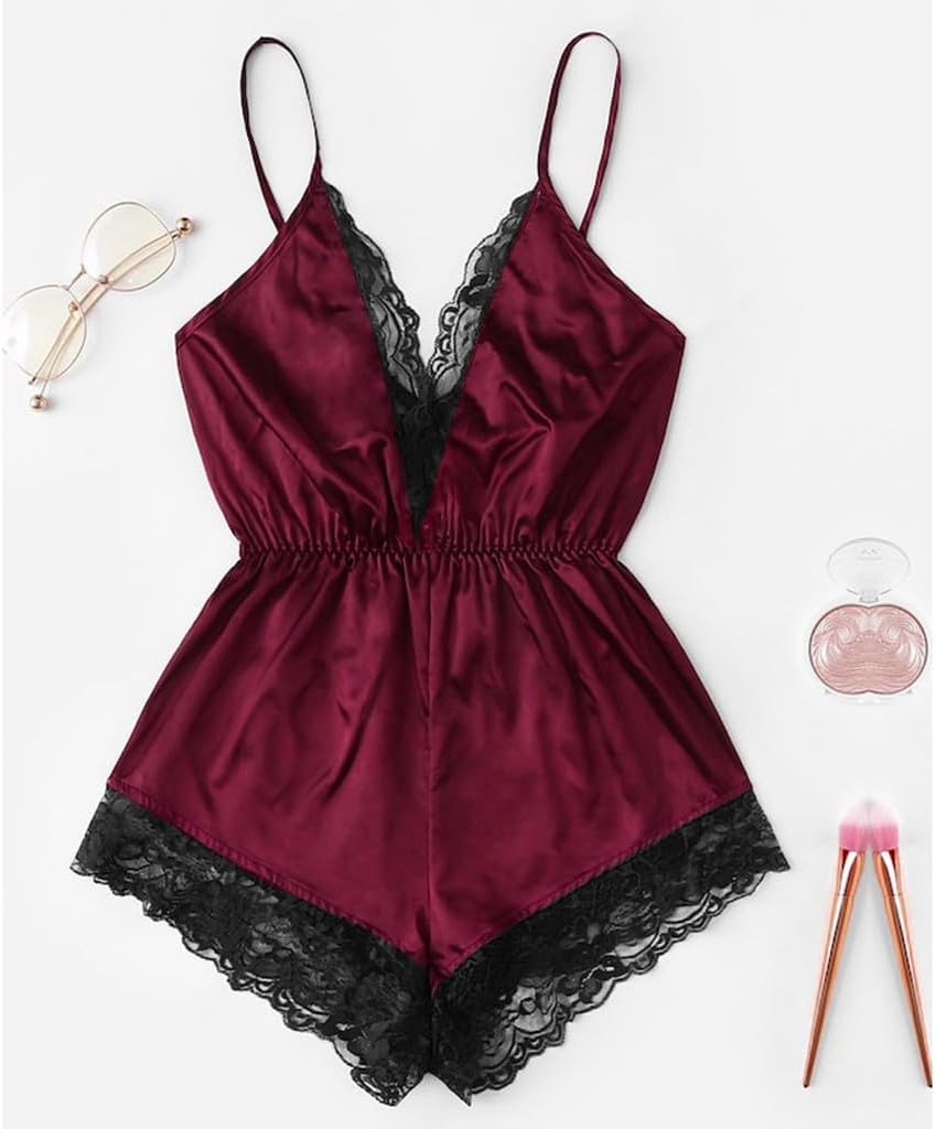 Luxurious Sheer V-Neck Mesh Nightgown for Women