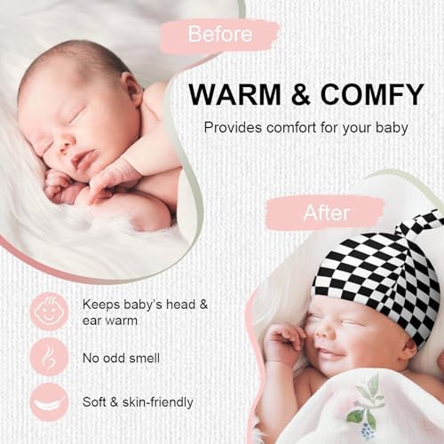 Exclusive Patterned Baby Beanie Hats for Newborns