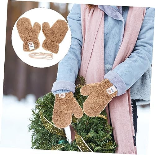 Cartoon Winter Plush Mitten Gloves for Cycling Skiing