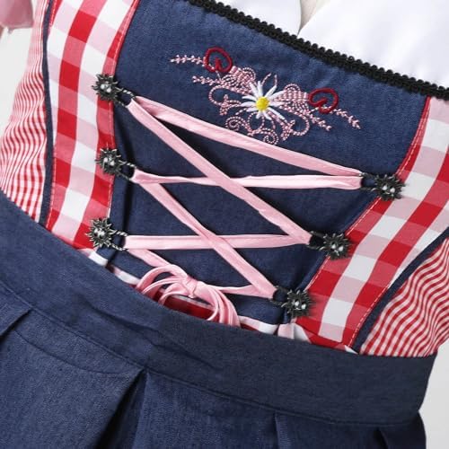 OVG Halloween Womens German Dirndl Dress Cosplay Costume - Bavarian Oktoberfest impressed