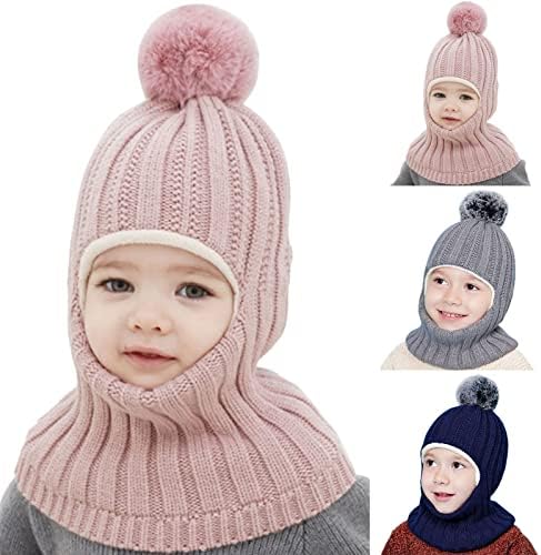 Perfect 2-in-1 Winter Warm Knitted Hat Scarf for Kids