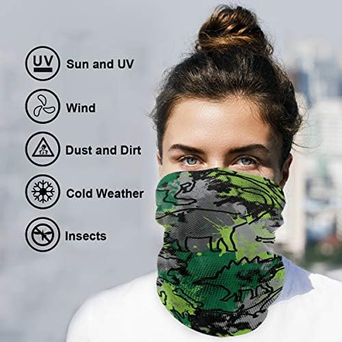 UV-Protective Dino Dust Bandana for Face Hair Use