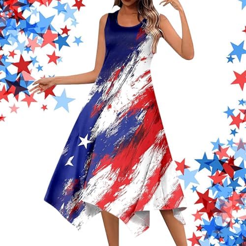 4th of July Patriotic Tank Top for Women