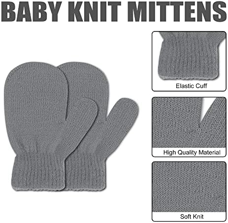 Winter Warm Doovid Kids Knit Mittens for Babies