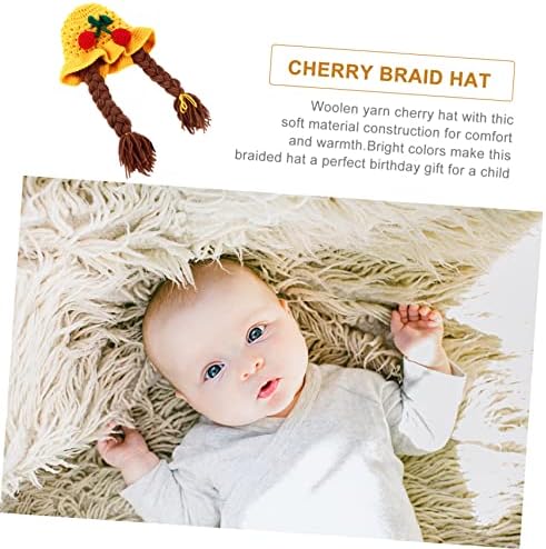 Didiseaon Knitted Cherry Pattern Winter Hat for Boys and Girls